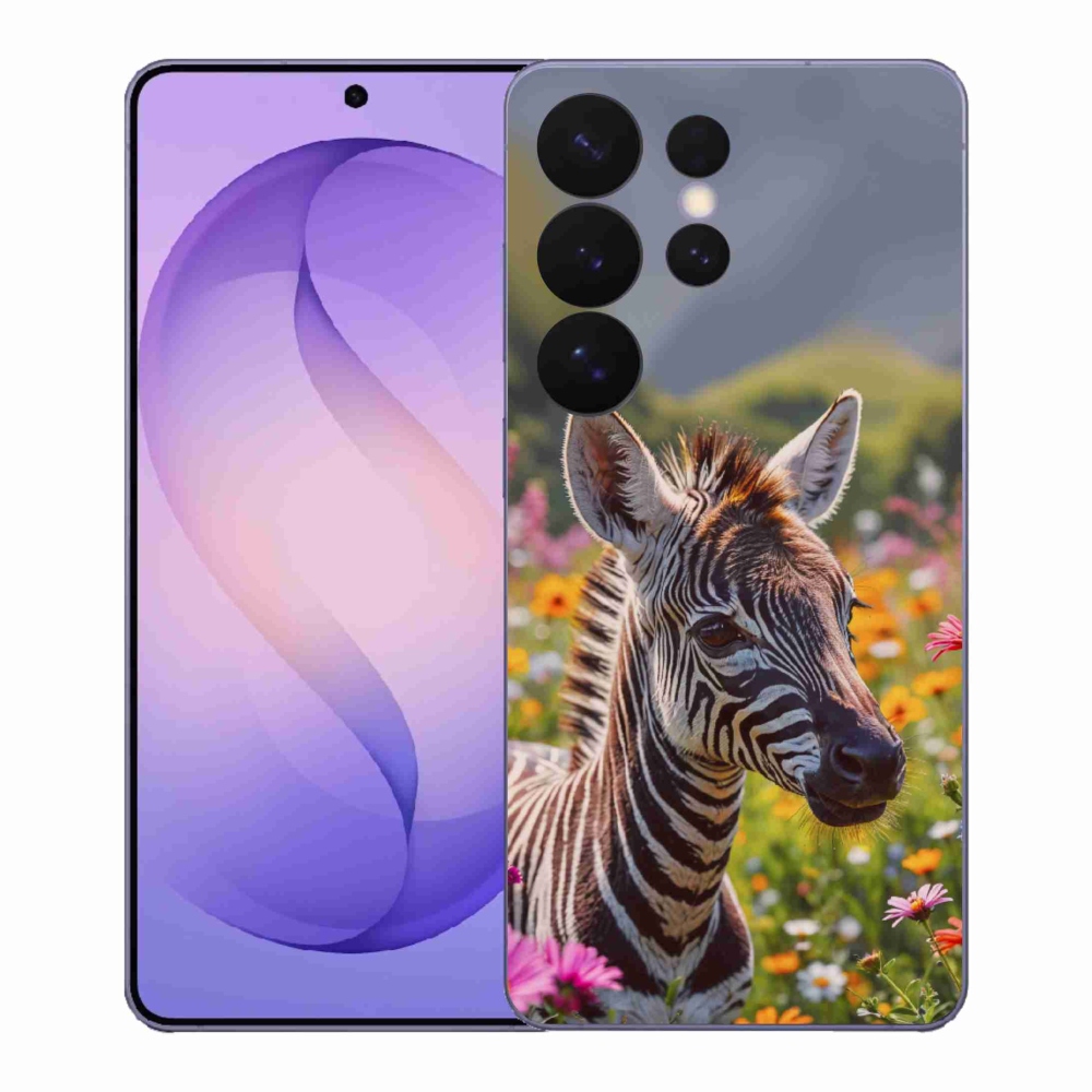Gélový kryt mmCase na Samsung Galaxy S26 Ultra - zebra na lúke