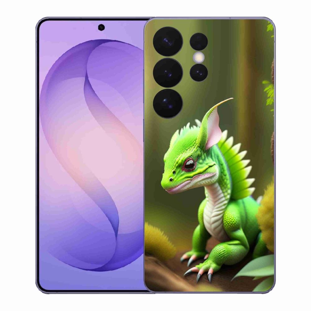 Gélový kryt mmCase na Samsung Galaxy S26 Ultra - zelený dráčik