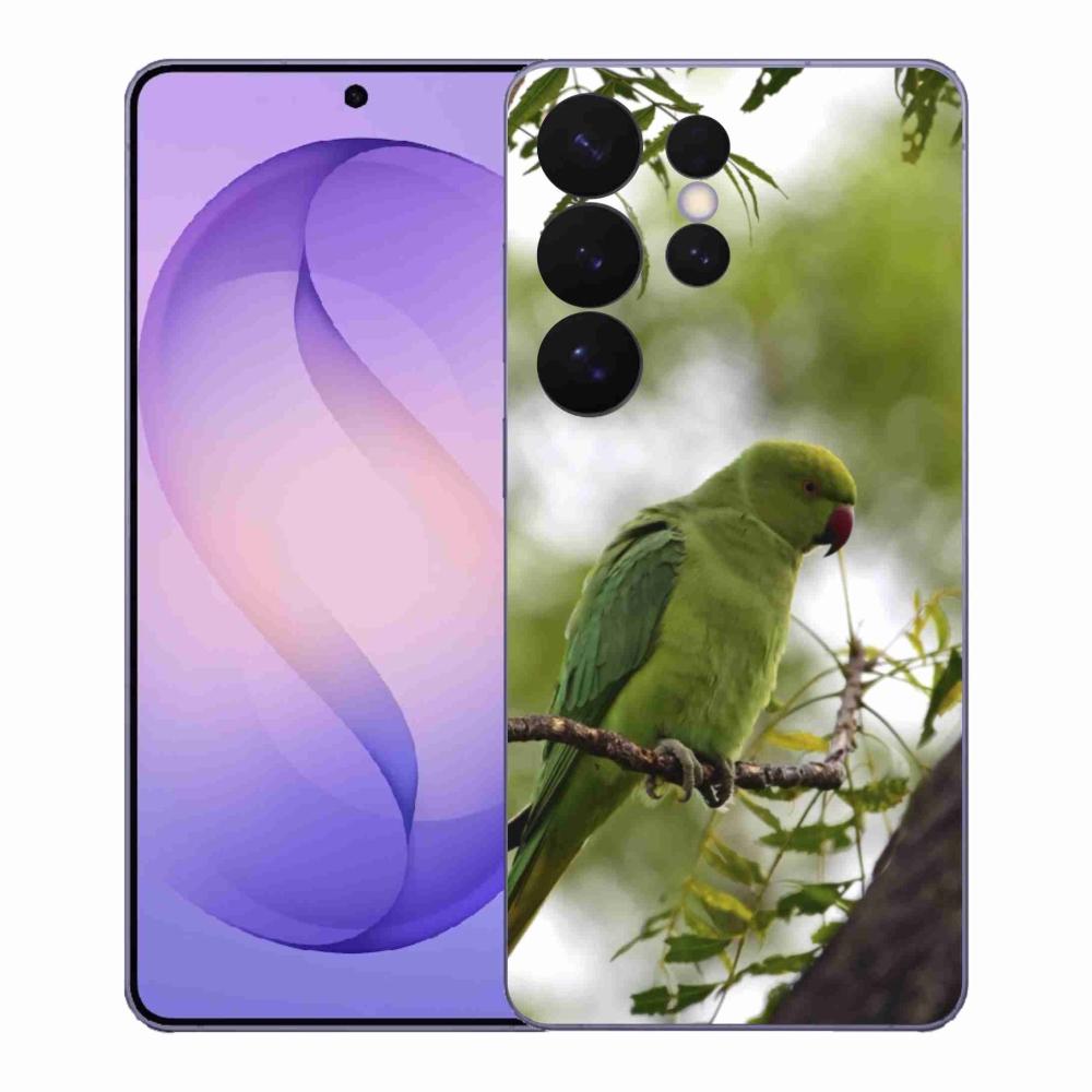 Gélový kryt mmCase na Samsung Galaxy S26 Ultra - zelený papagáj