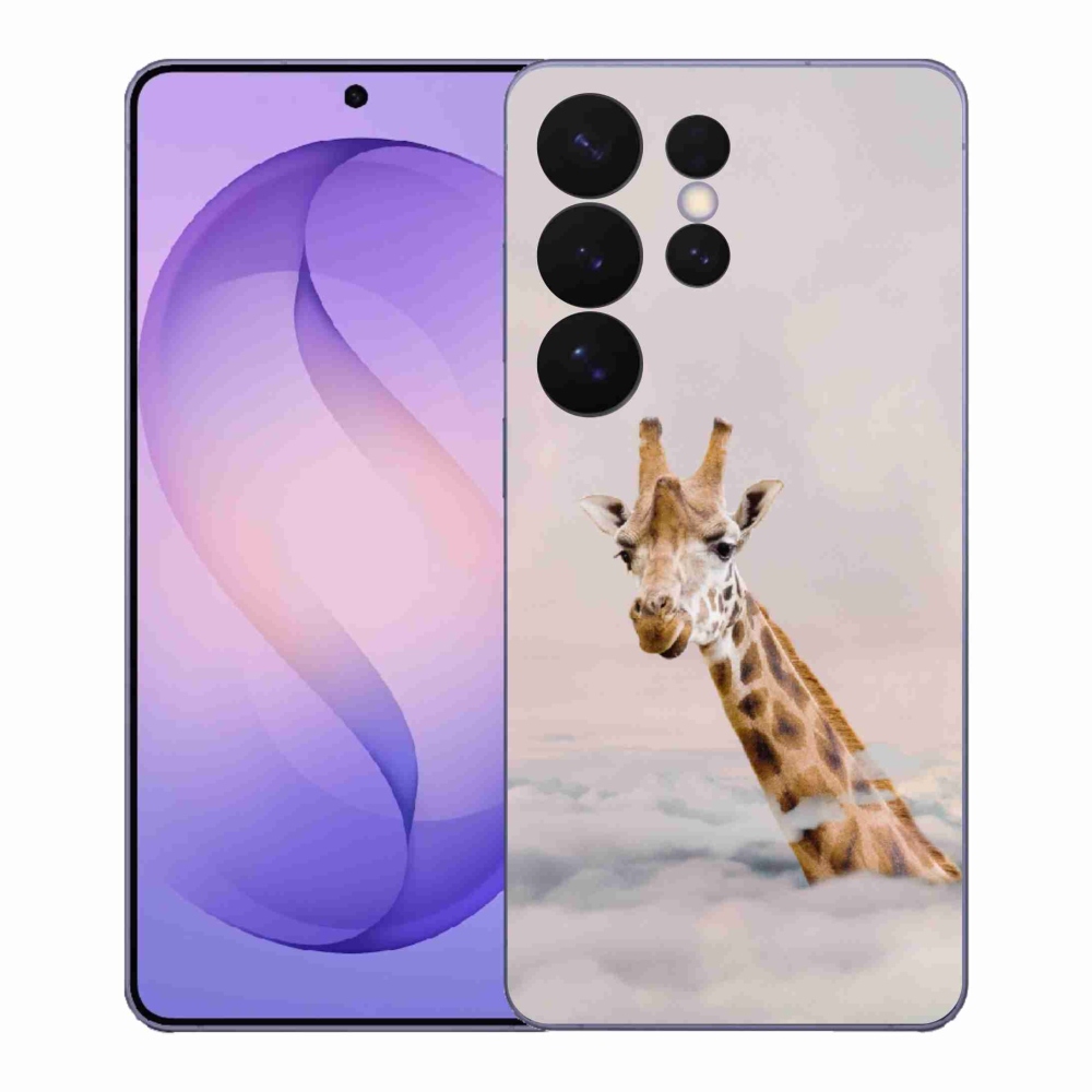 Gélový kryt mmCase na Samsung Galaxy S26 Ultra - žirafa v oblakoch