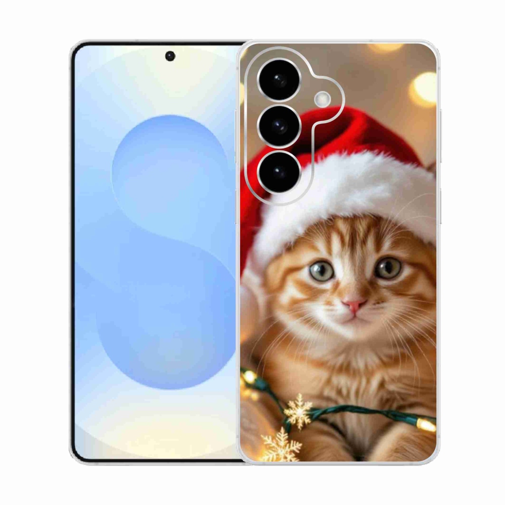 Gélový kryt mmCase na Samsung Galaxy S26 - vianočné mačiatko