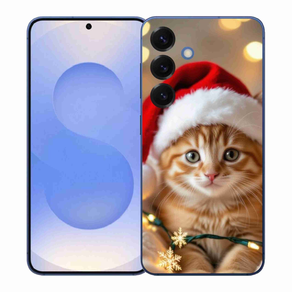 Gélový kryt mmCase na Samsung Galaxy S26+ - vianočné mačiatko