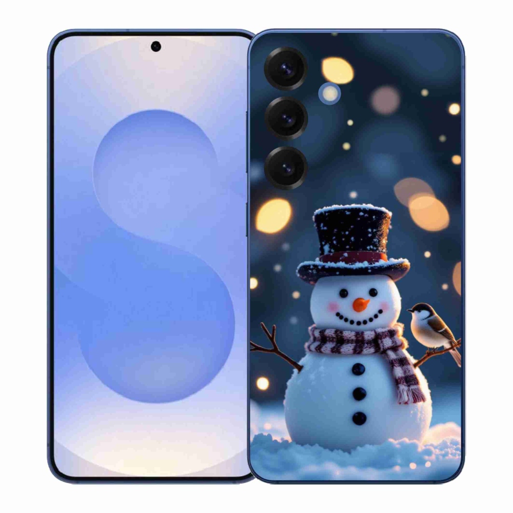 Gélový kryt mmCase na Samsung Galaxy S26+ - vianočný snehuliak