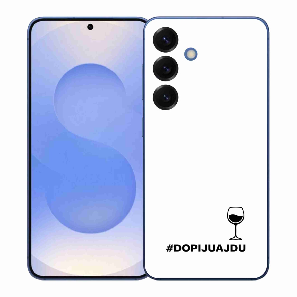 Gélový kryt mmCase na Samsung Galaxy S26+ - vínny motív biele pozadie