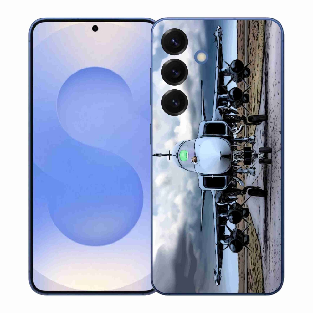 Gélový kryt mmCase na Samsung Galaxy S26+ - vojenské lietadlo