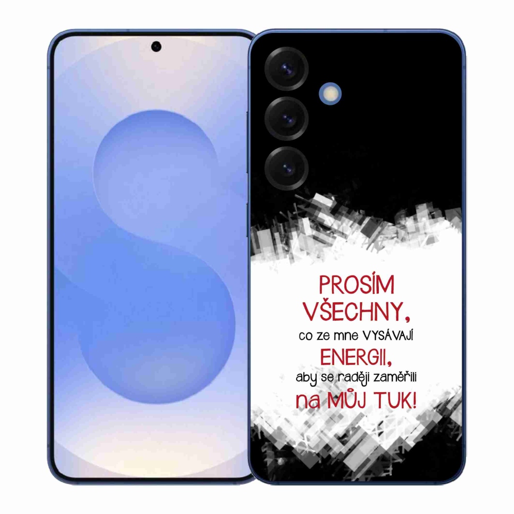 Gélový kryt mmCase na Samsung Galaxy S26+ - vtipný text 1 červený