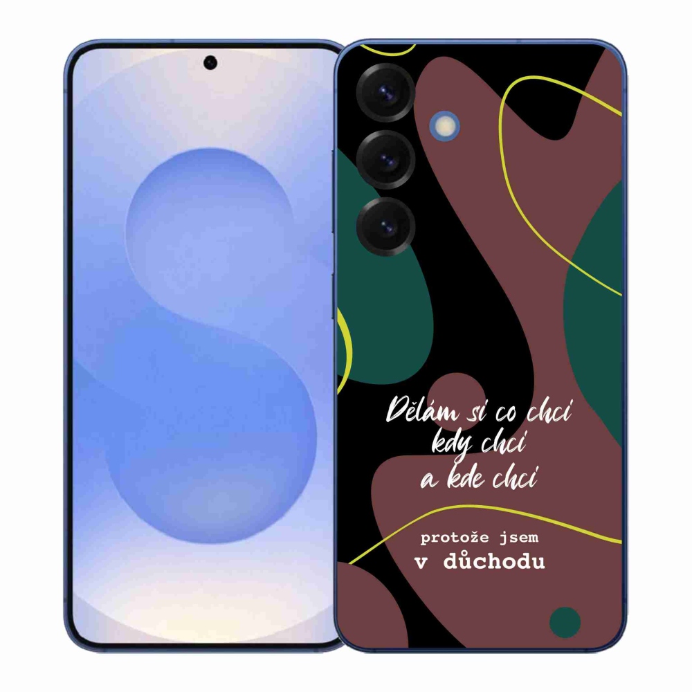 Gélový kryt mmCase na Samsung Galaxy S26+ - vtipný text 10 čierne pozadie