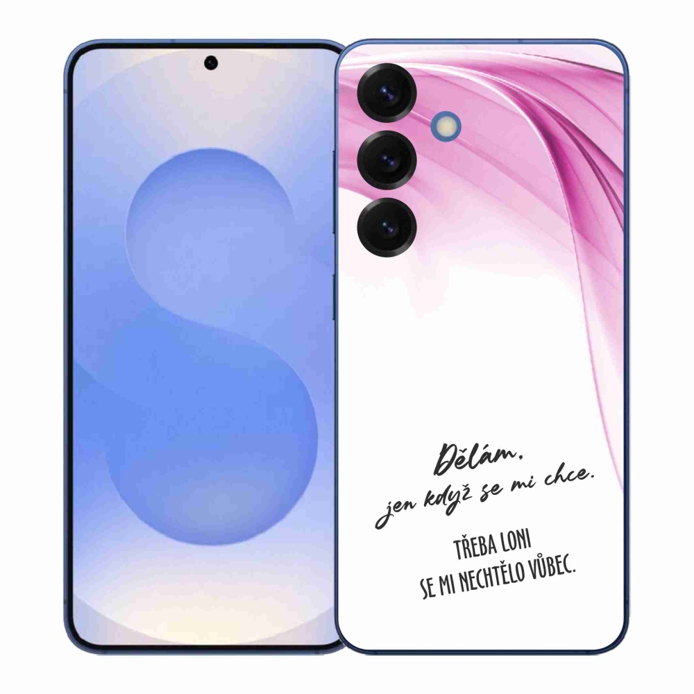 Gélový kryt mmCase na Samsung Galaxy S26+ - vtipný text 12 biele pozadie