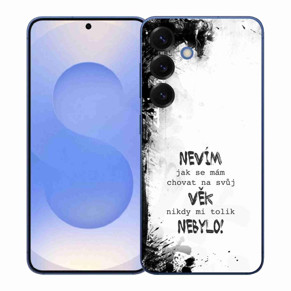 Gélový kryt mmCase na Samsung Galaxy S26+ - vtipný text 14 biele pozadie