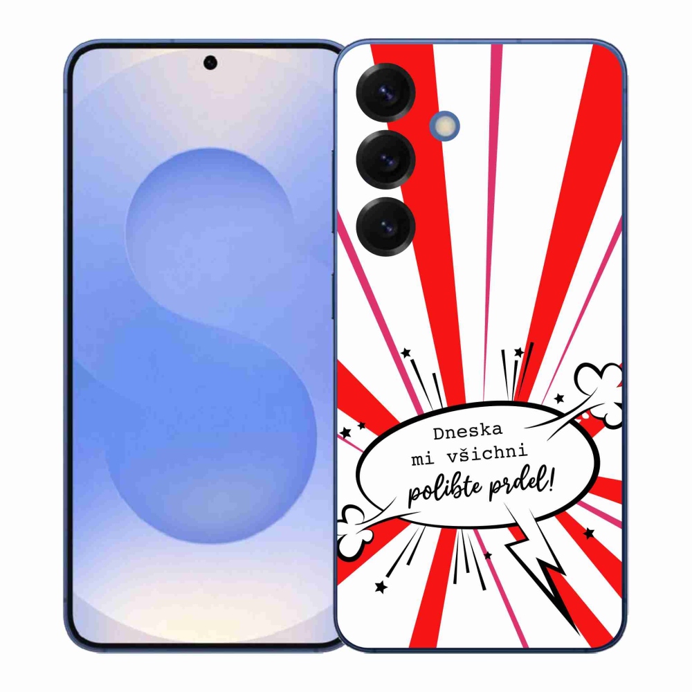 Gélový kryt mmCase na Samsung Galaxy S26+ - vtipný text 15 biele pozadie