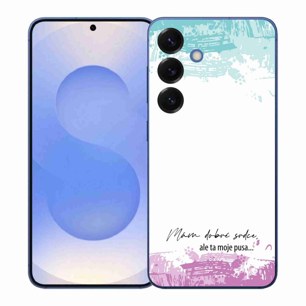 Gélový kryt mmCase na Samsung Galaxy S26+ - vtipný text 3 biele pozadie