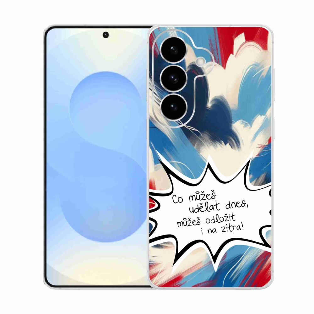 Gélový kryt mmCase na Samsung Galaxy S26 - vtipný text 9 biele pozadie