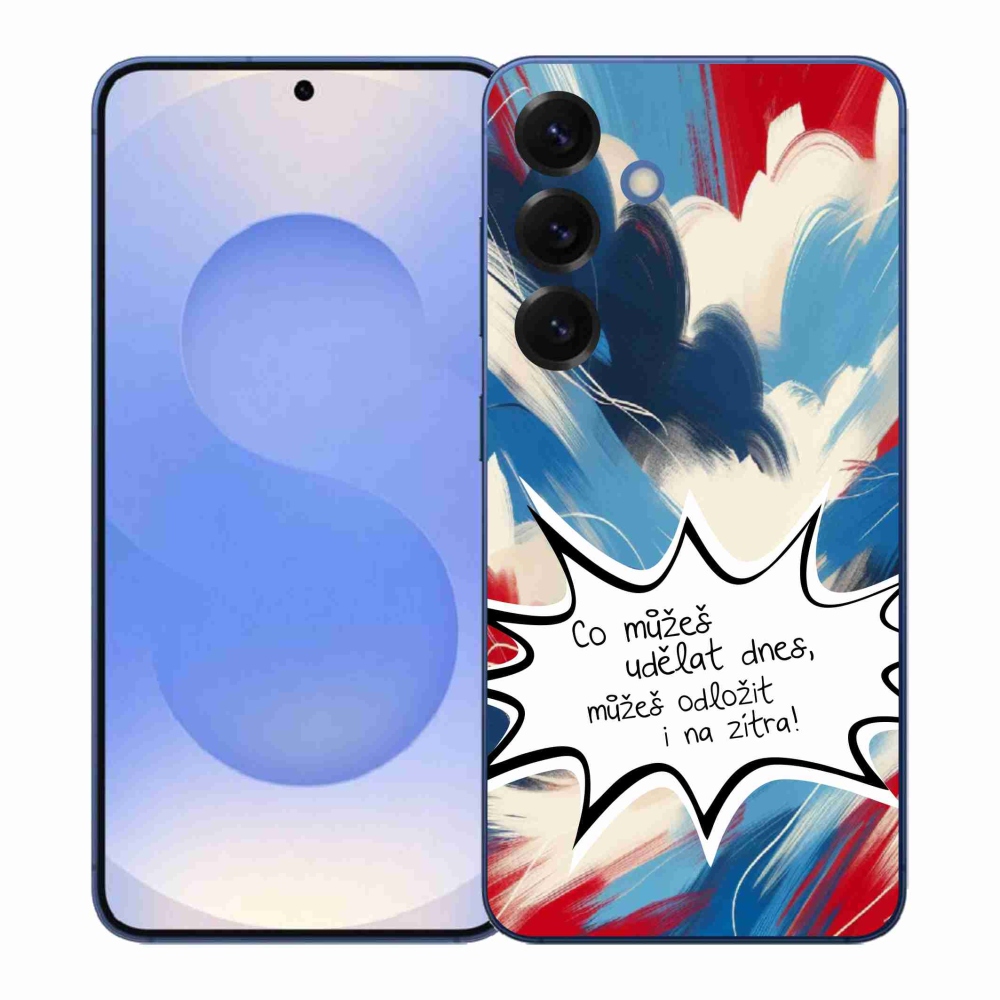 Gélový kryt mmCase na Samsung Galaxy S26+ - vtipný text 9 biele pozadie