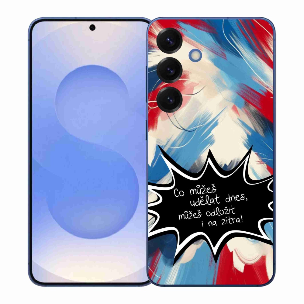 Gélový kryt mmCase na Samsung Galaxy S26+ - vtipný text 9 čierne pozadie