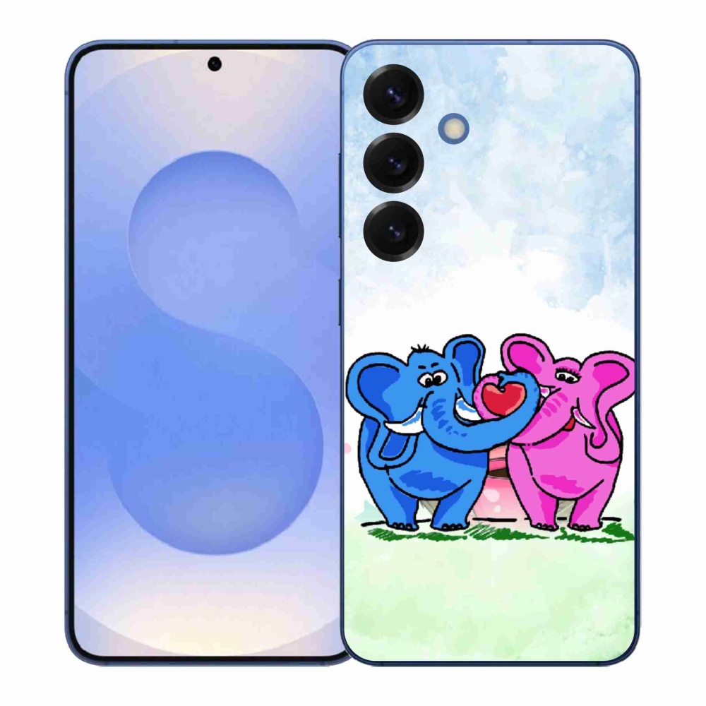 Gélový kryt mmCase na Samsung Galaxy S26+ - zamilovaní slony
