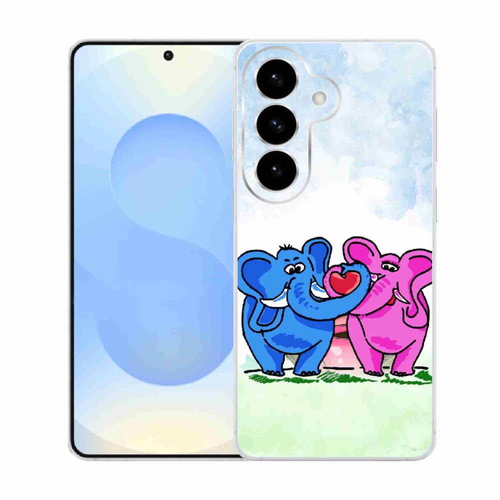Gélový kryt mmCase na Samsung Galaxy S26 - zamilovaní slony