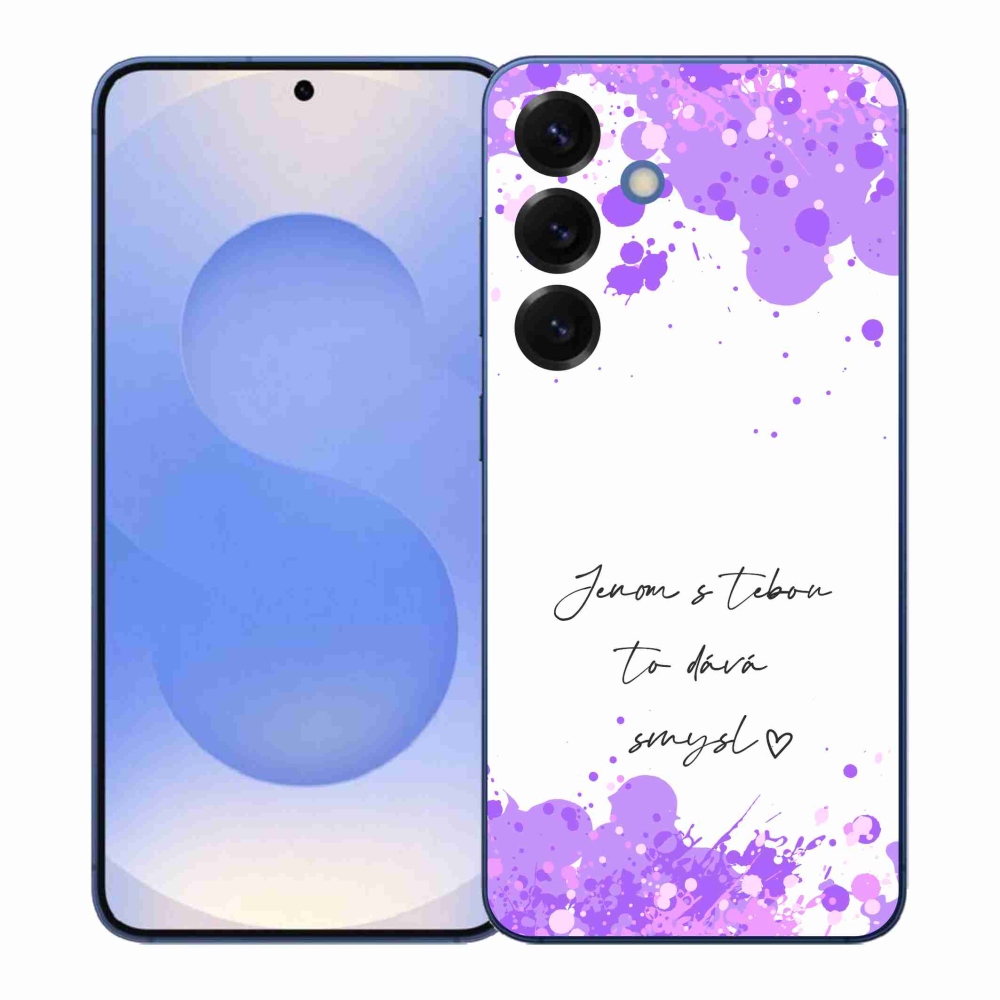 Gélový kryt mmCase na Samsung Galaxy S26+ - zamilovaný text biele pozadie