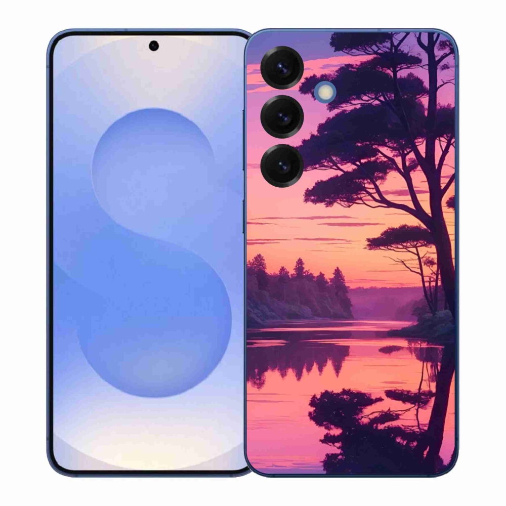 Gélový kryt mmCase na Samsung Galaxy S26+ - západ slnka nad jazerom