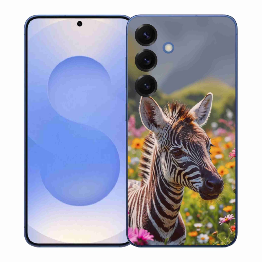 Gélový kryt mmCase na Samsung Galaxy S26+ - zebra na lúke