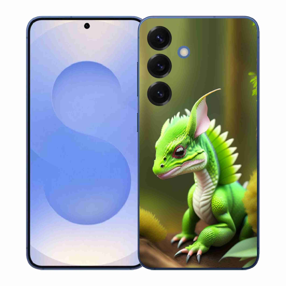 Gélový kryt mmCase na Samsung Galaxy S26+ - zelený dráčik