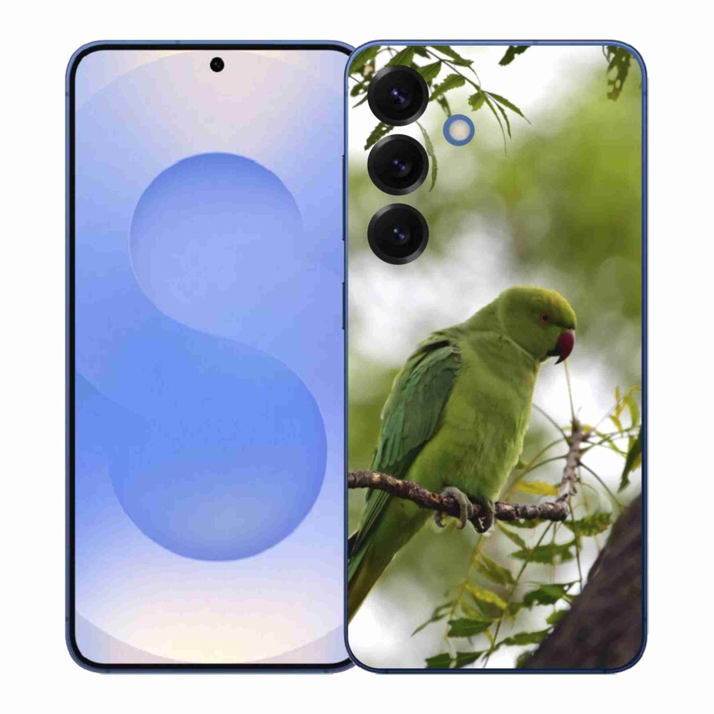 Gélový kryt mmCase na Samsung Galaxy S26+ - zelený papagáj