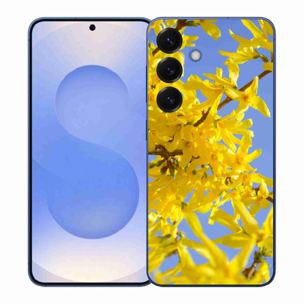 Gélový kryt mmCase na Samsung Galaxy S26+ - žlté kvety