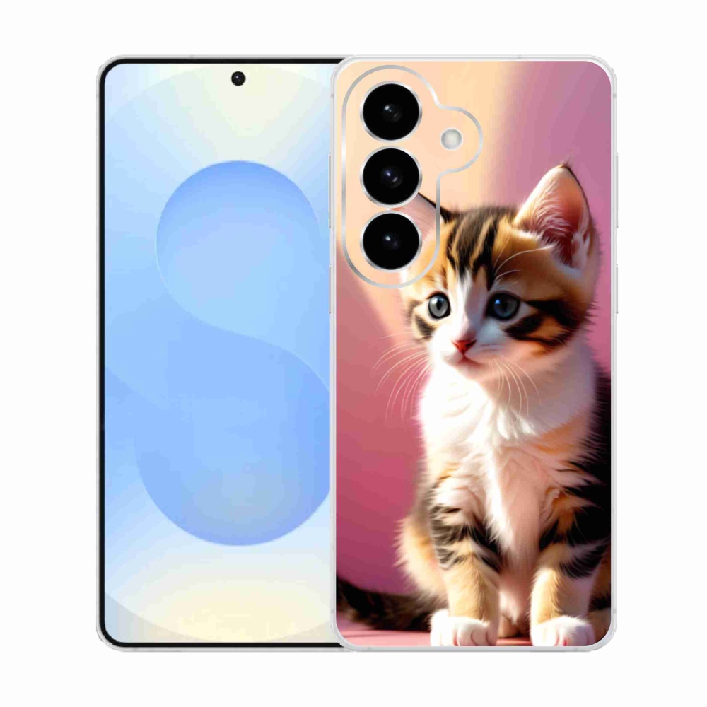 Gélový kryt mmCase na Samsung Galaxy S26 - zvedavé mačiatko 2