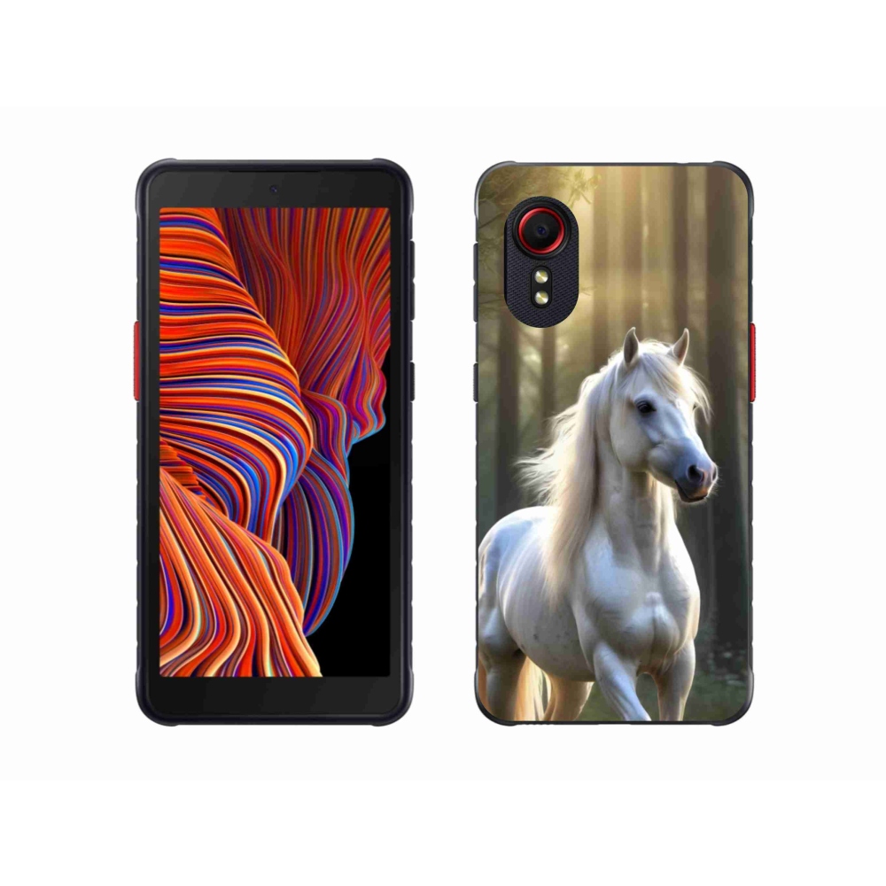 Gélový kryt mmCase na Samsung Galaxy Xcover 5 - biely kôň 3