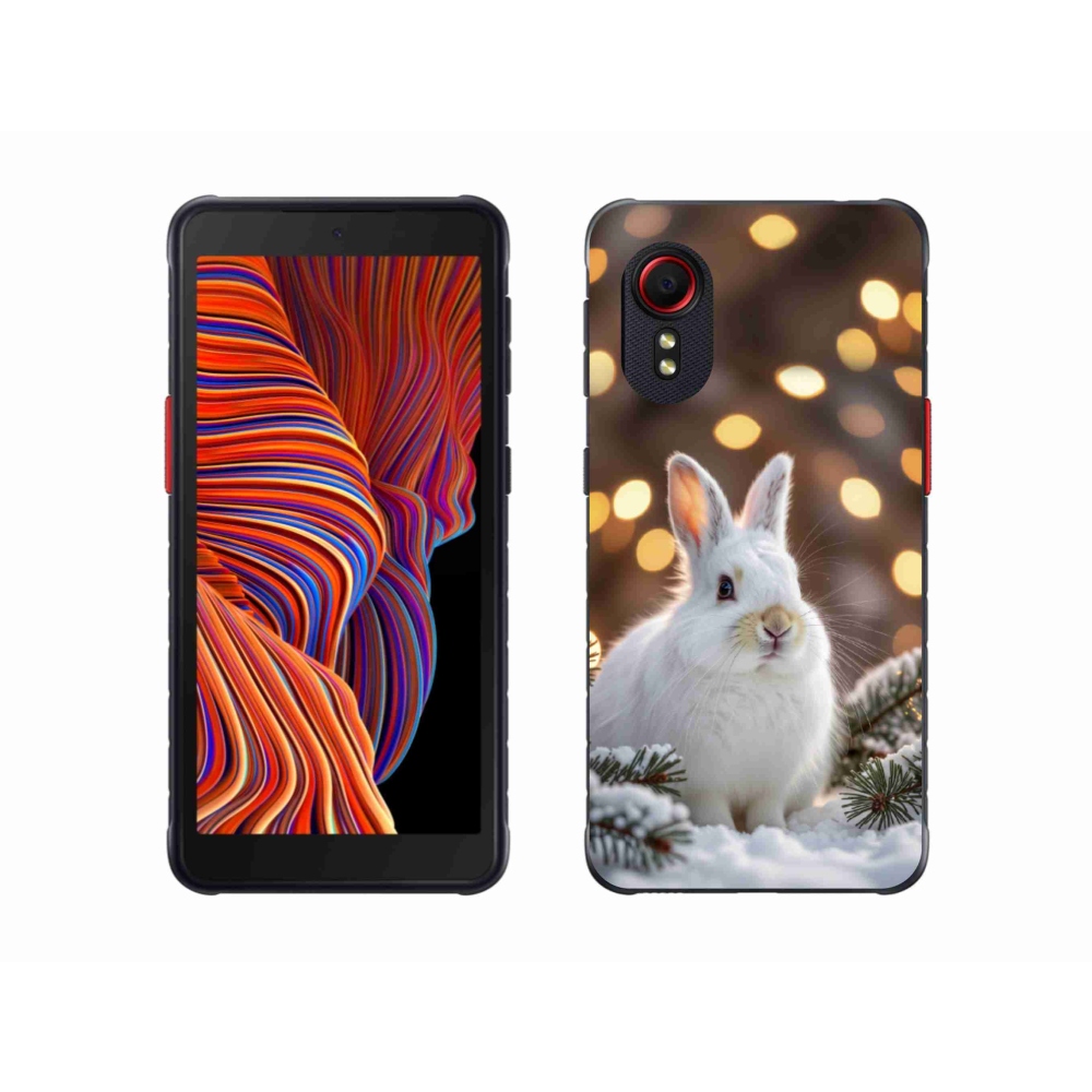 Gélový kryt mmCase na Samsung Galaxy Xcover 5 - biely zajac