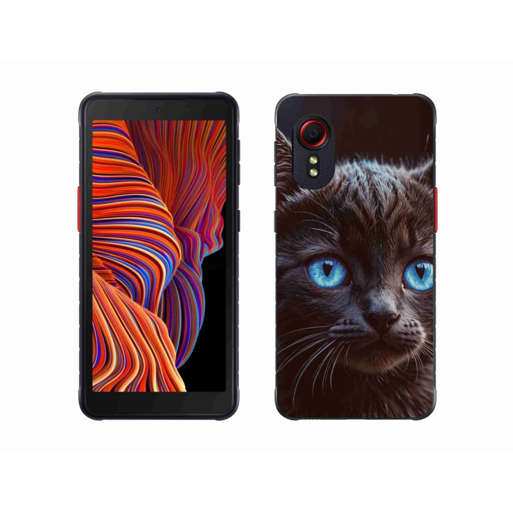 Gélový kryt mmCase na Samsung Galaxy Xcover 5 - čierne mačiatko 2