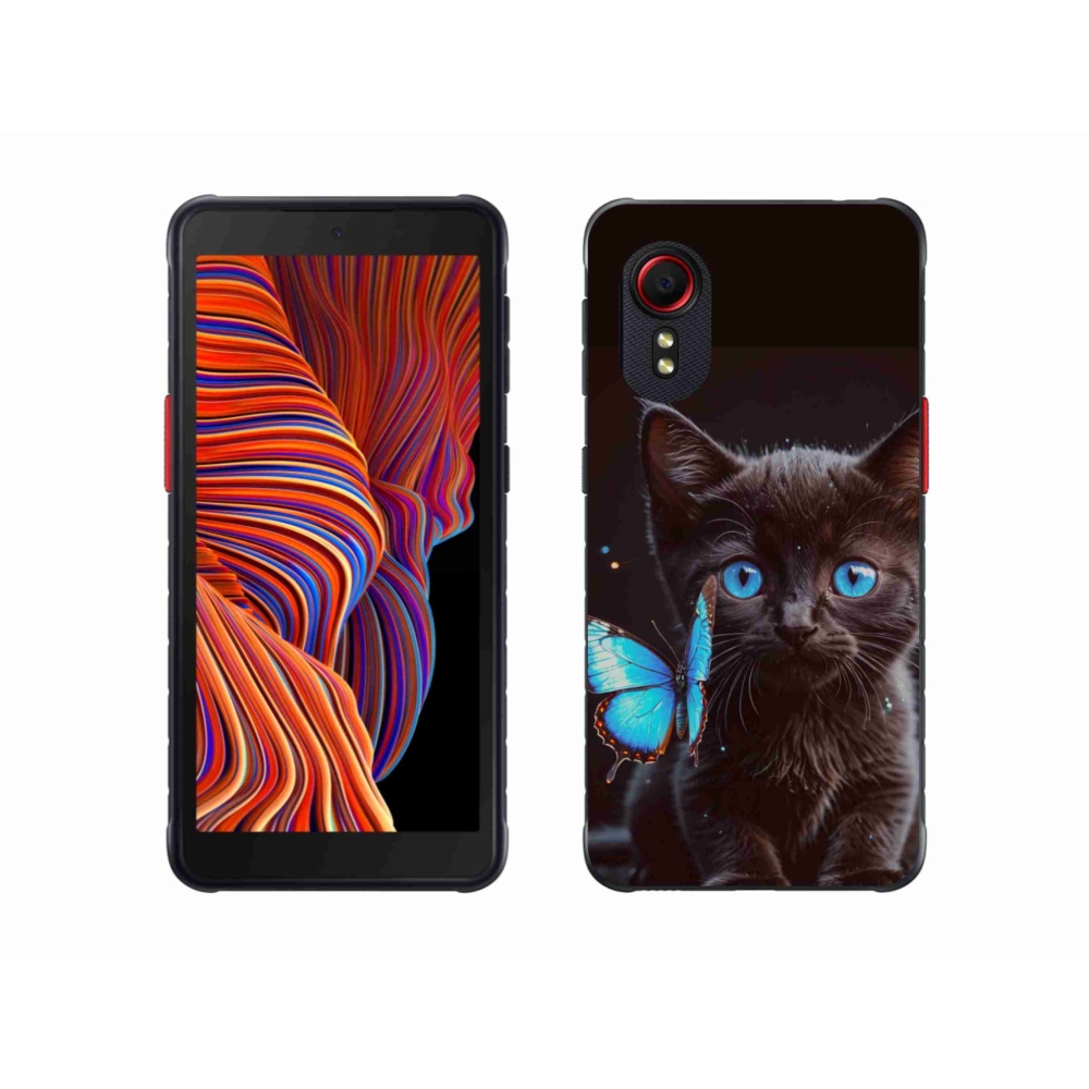 Gélový kryt mmCase na Samsung Galaxy Xcover 5 - čierne mačiatko 3