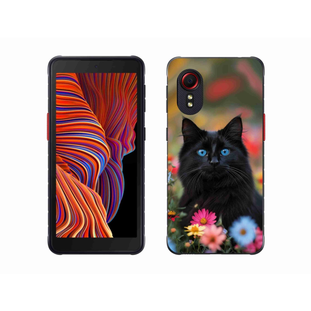 Gélový kryt mmCase na Samsung Galaxy Xcover 5 - čierne mačiatko 4