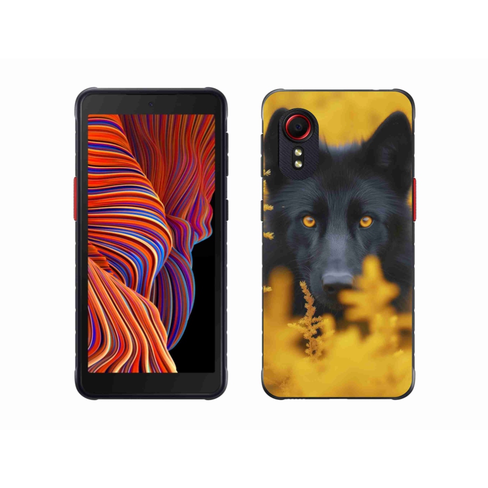 Gélový kryt mmCase na Samsung Galaxy Xcover 5 - čierny vlk 2