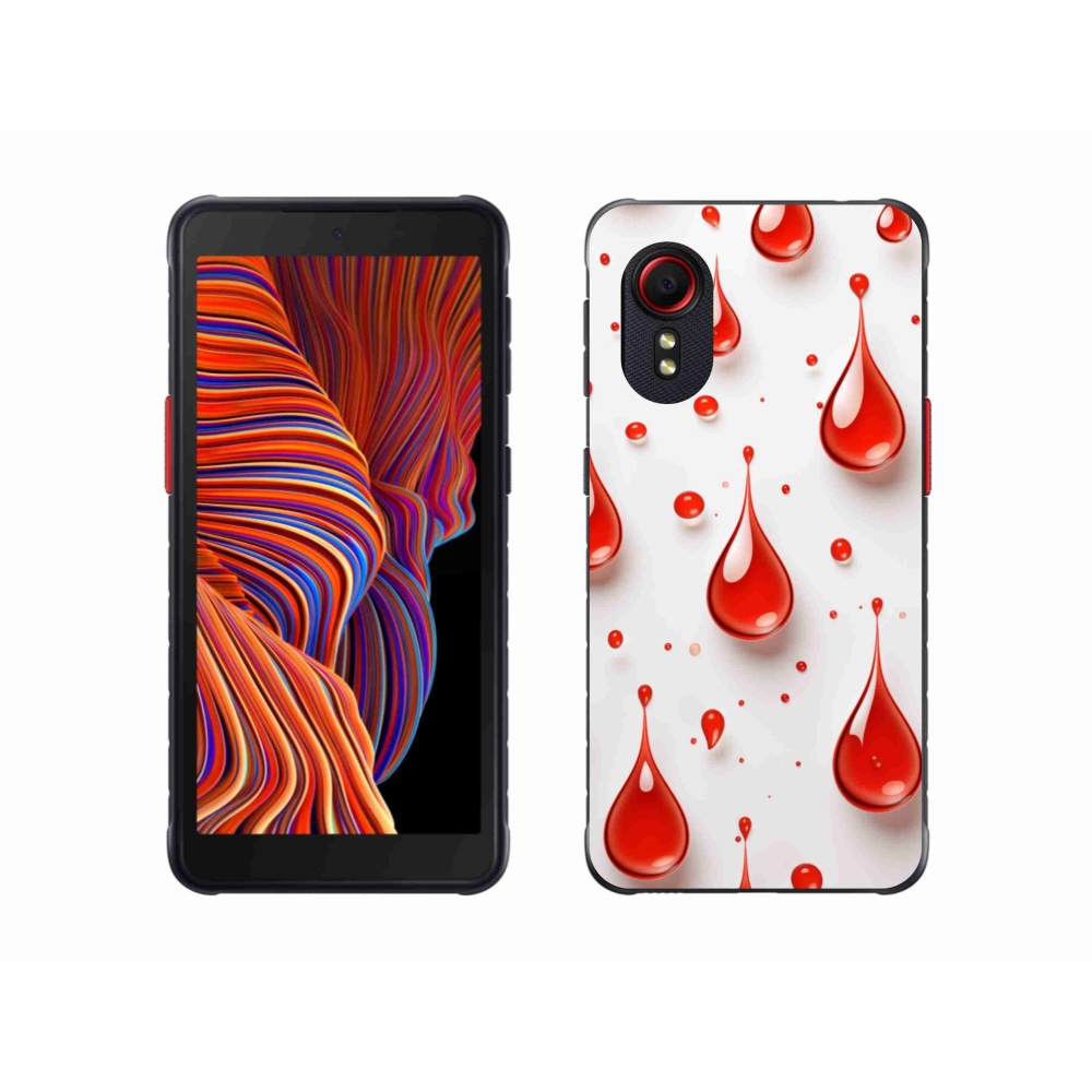 Gélový kryt mmCase na Samsung Galaxy Xcover 5 - červené kvapky