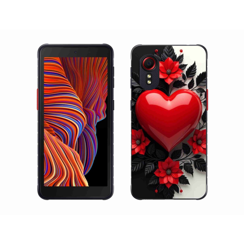 Gélový kryt mmCase na Samsung Galaxy Xcover 5 - červené srdce