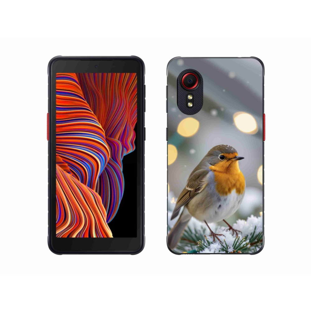 Gélový kryt mmCase na Samsung Galaxy Xcover 5 - červienka v zime