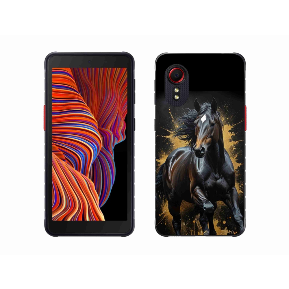 Gélový kryt mmCase na Samsung Galaxy Xcover 5 - elegantný čierny žrebec