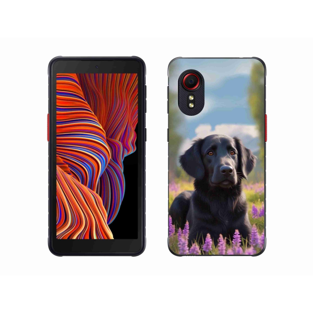 Gélový kryt mmCase na Samsung Galaxy Xcover 5 - elegantný čierny retriever