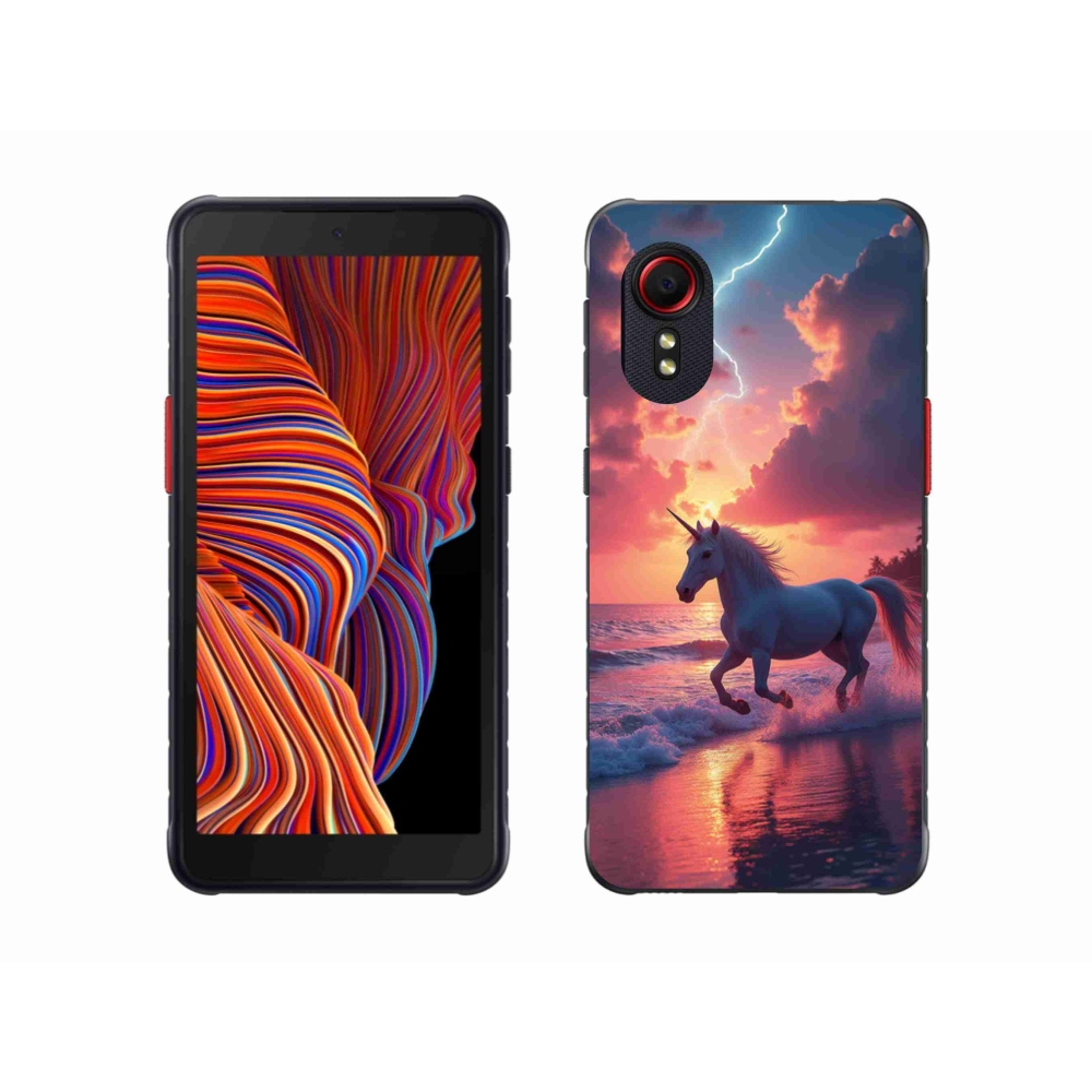 Gélový kryt mmCase na Samsung Galaxy Xcover 5 - jednorožec na pláži