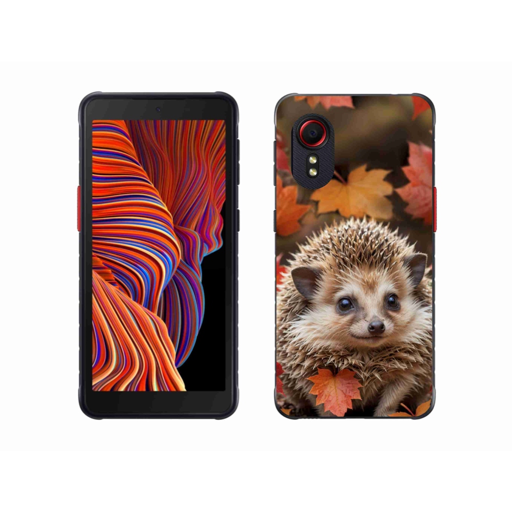 Gélový kryt mmCase na Samsung Galaxy Xcover 5 - ježko v lístii