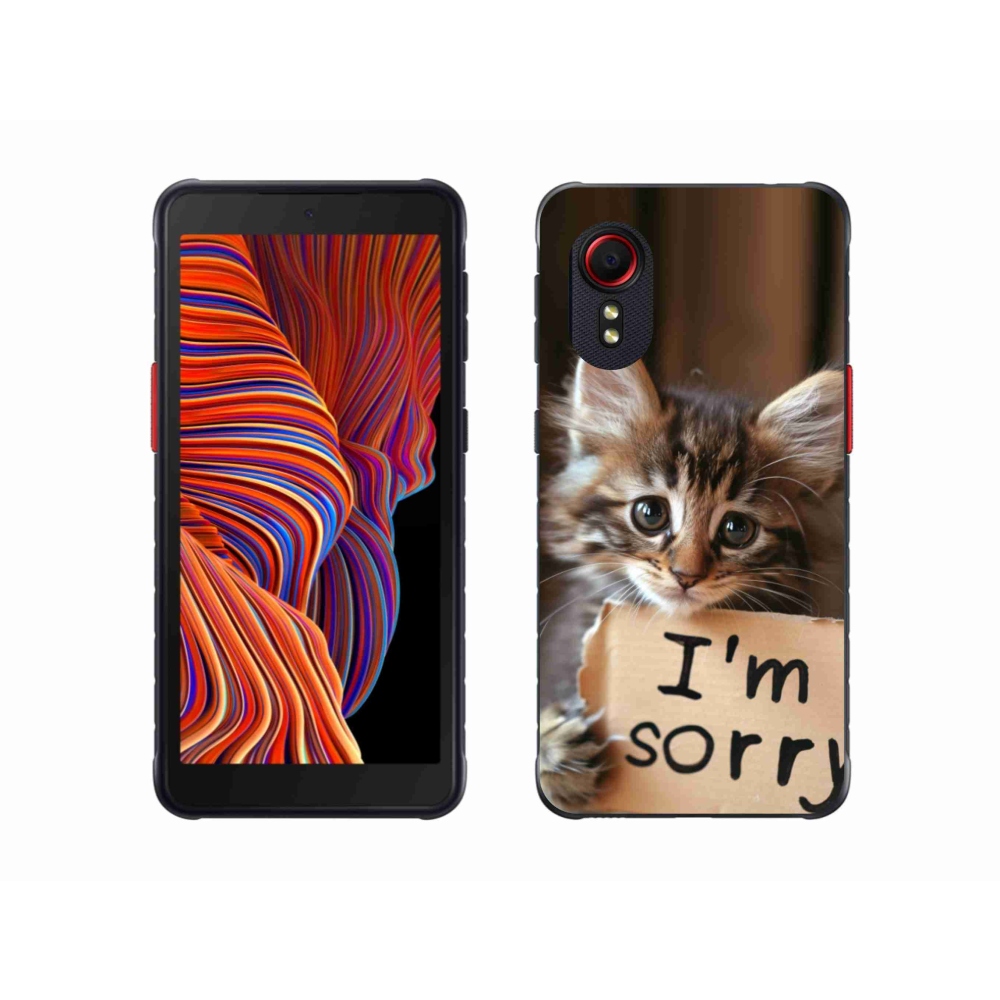 Gélový kryt mmCase na Samsung Galaxy Xcover 5 - mačacie ospravedlnenie