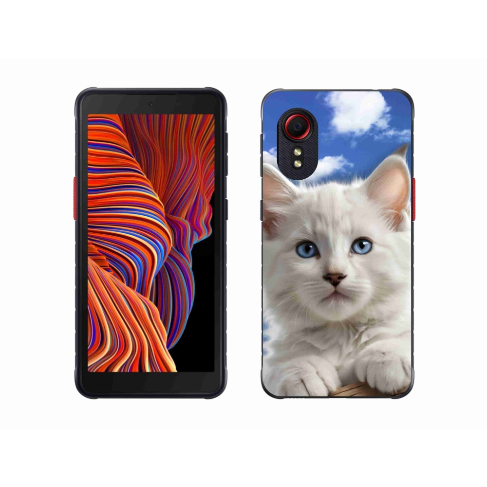 Gélový kryt mmCase na Samsung Galaxy Xcover 5 - mačiatko a oblaky