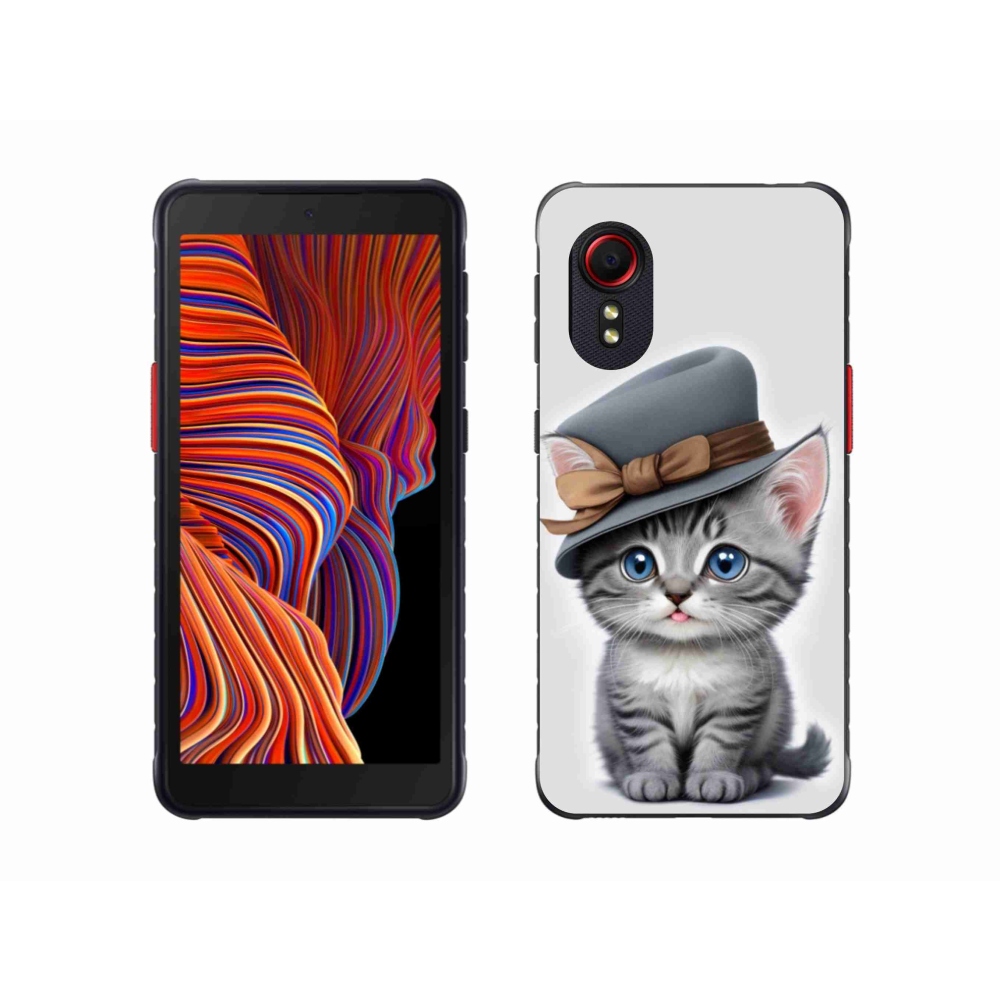 Gélový kryt mmCase na Samsung Galaxy Xcover 5 - mačiatko s klobúkom