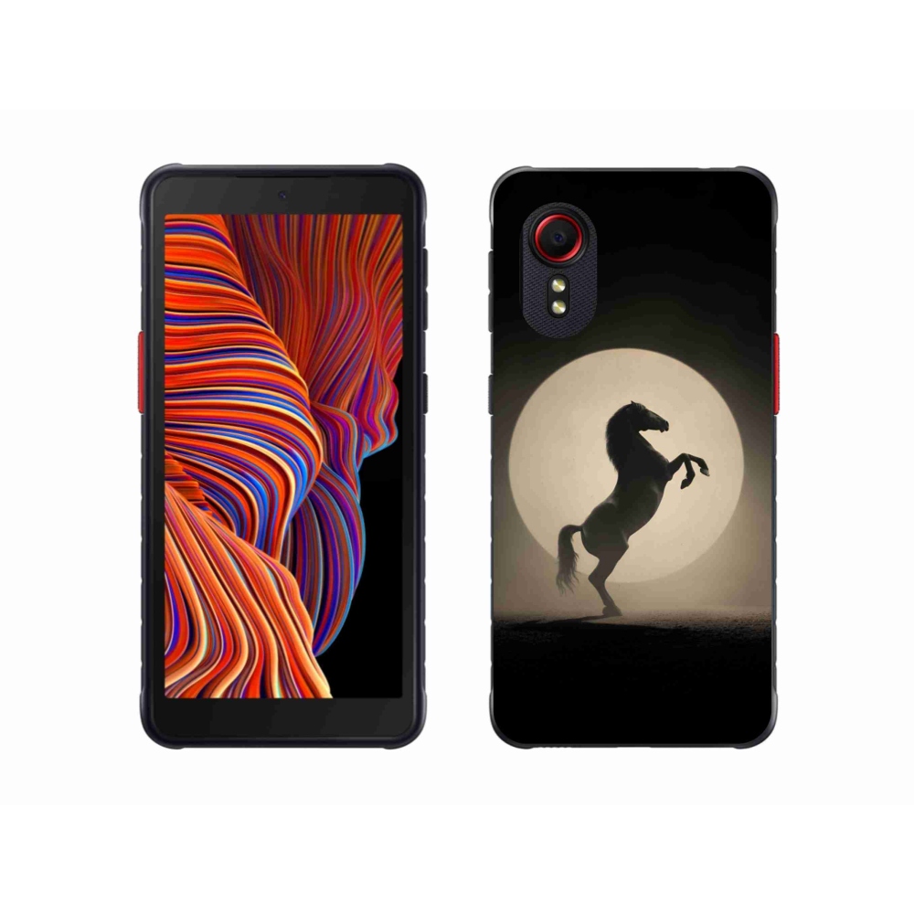 Gélový kryt mmCase na Samsung Galaxy Xcover 5 - kôň v siluete