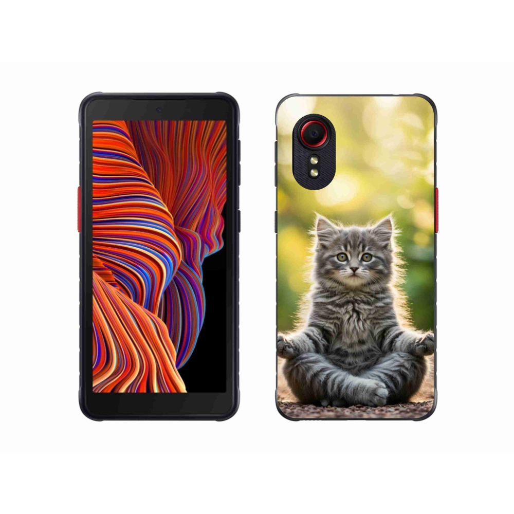 Gélový kryt mmCase na Samsung Galaxy Xcover 5 - meditujúce mačiatko