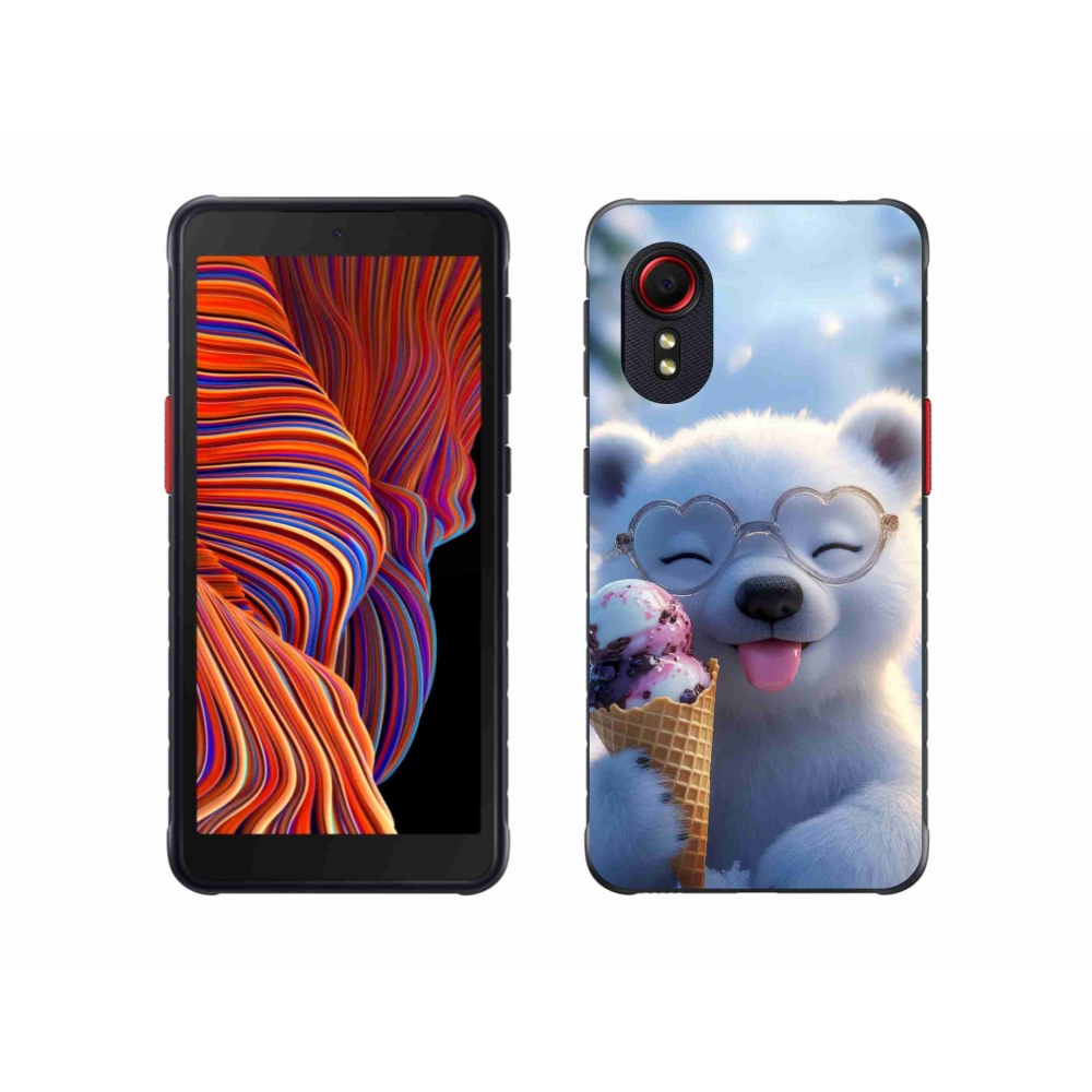 Gélový kryt mmCase na Samsung Galaxy Xcover 5 - medvedík so zmrzlinou