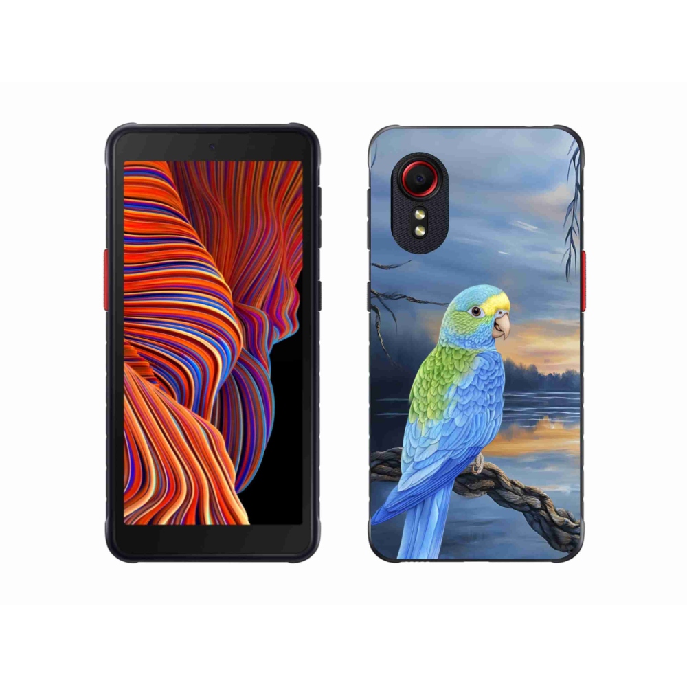 Gélový kryt mmCase na Samsung Galaxy Xcover 5 - modrý papagáj