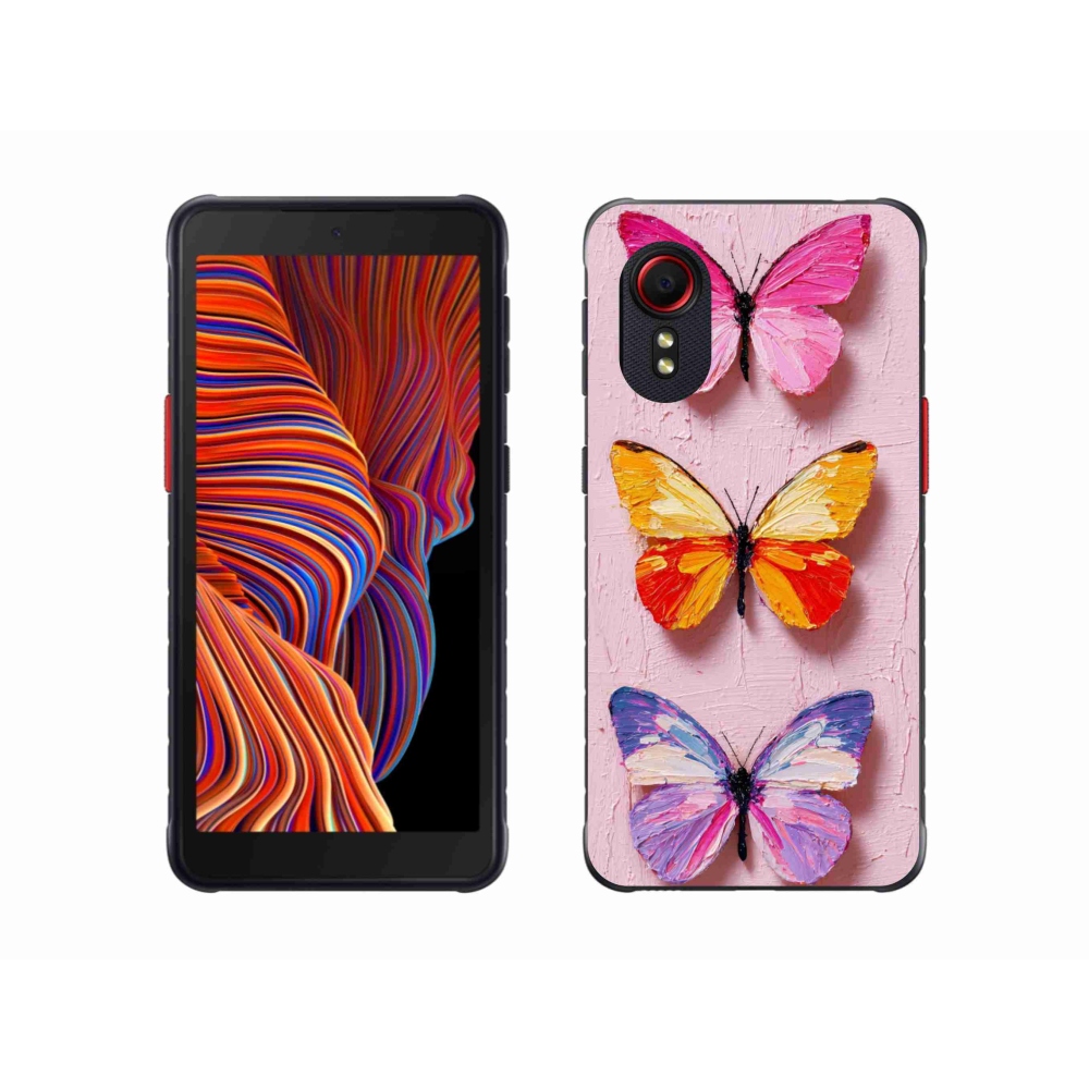 Gélový kryt mmCase na Samsung Galaxy Xcover 5 - motýlia trojica