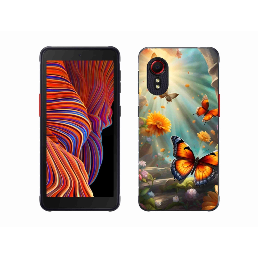 Gélový kryt mmCase na Samsung Galaxy Xcover 5 - motýlia záhrada 2