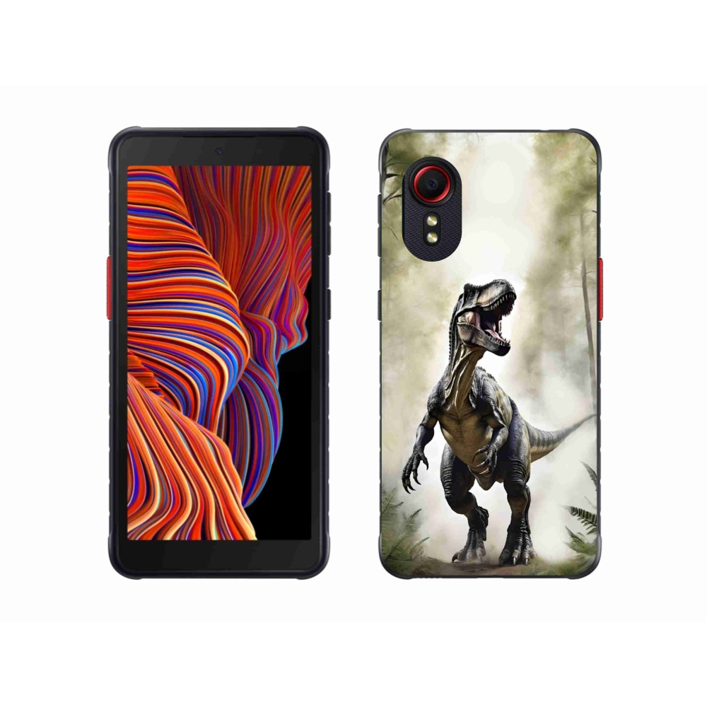 Gélový kryt mmCase na Samsung Galaxy Xcover 5 - naštvaný T-Rex